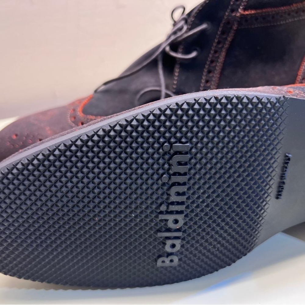 Baldinini Black and Brown Chukka Boots with Brogue Detailing made in Italy - Picture 3 of 7